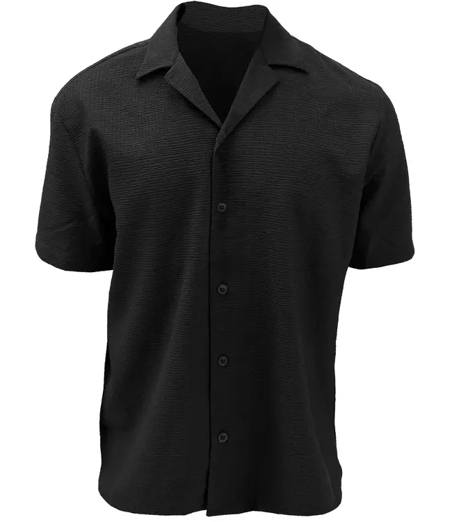 POINT ZERO Textured Cubana Collar Semi Fit