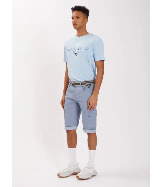 POINT ZERO 2-TONE STRETCH DENIM CAPRI WITH BELT