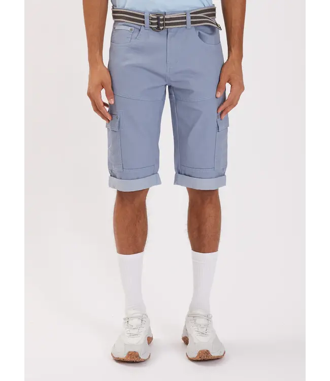 POINT ZERO 2-TONE STRETCH DENIM CAPRI WITH BELT