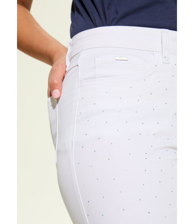 FDJ Olivia Slim Crystal Denim Capri