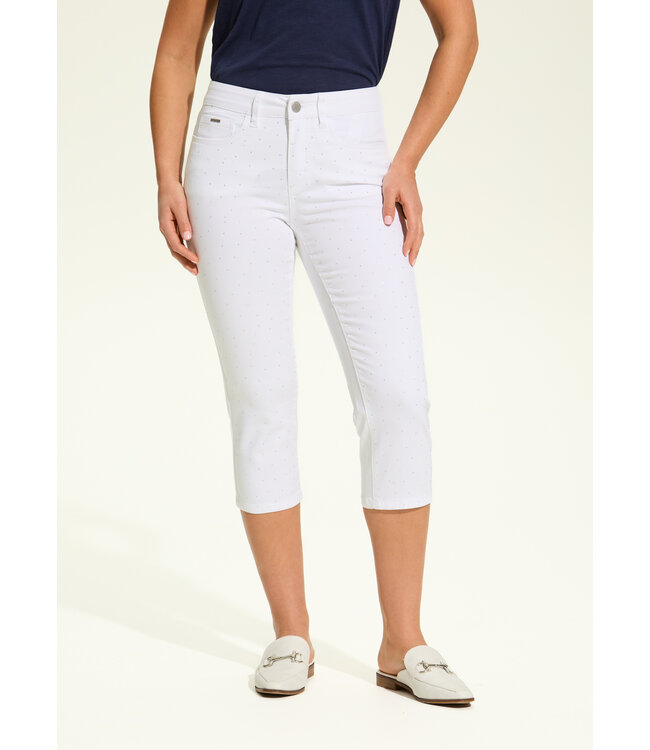 FDJ FRENCH DRESSING FDJ Olivia Slim Crystal Denim Capri