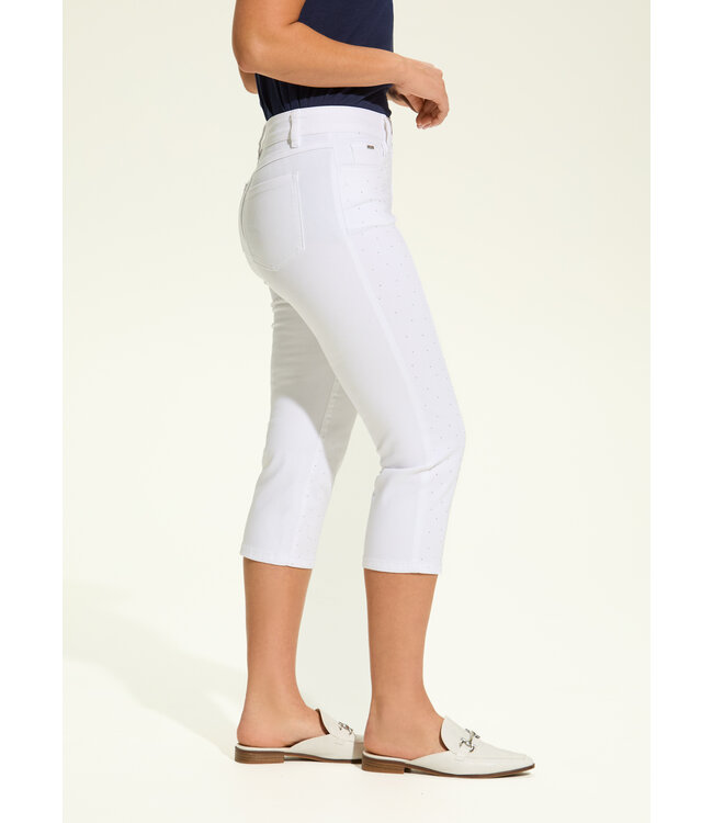 FDJ Olivia Slim Crystal Denim Capri