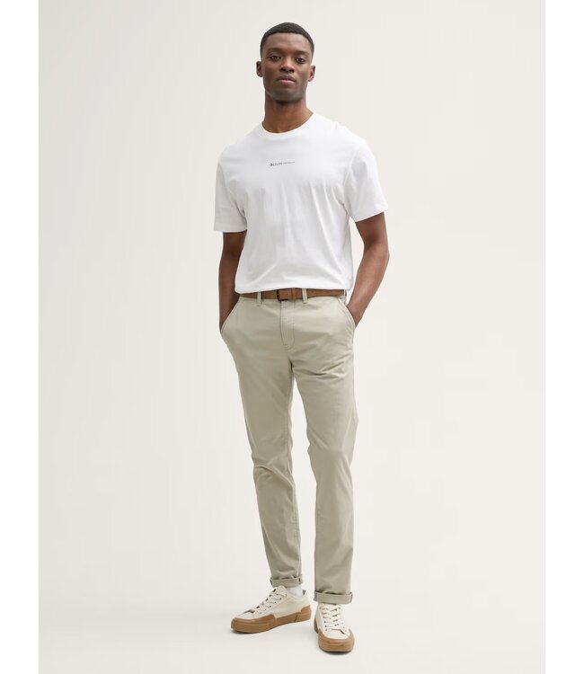 TOM TAILOR Slim chino trousers with a belt