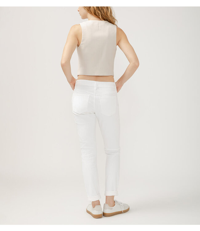 Silver Jeans Boyfriend Mid Rise Slim Leg Luxe Stretch Jeans