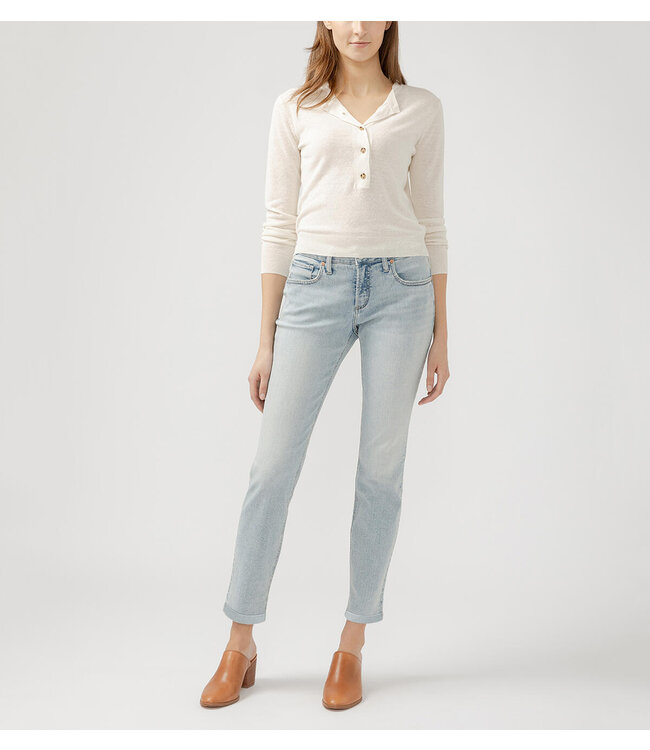 Silver Jeans Boyfriend Mid Rise Slim Leg Jeans