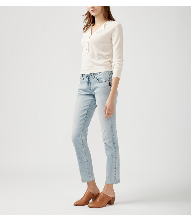 Silver Jeans Boyfriend Mid Rise Slim Leg Jeans