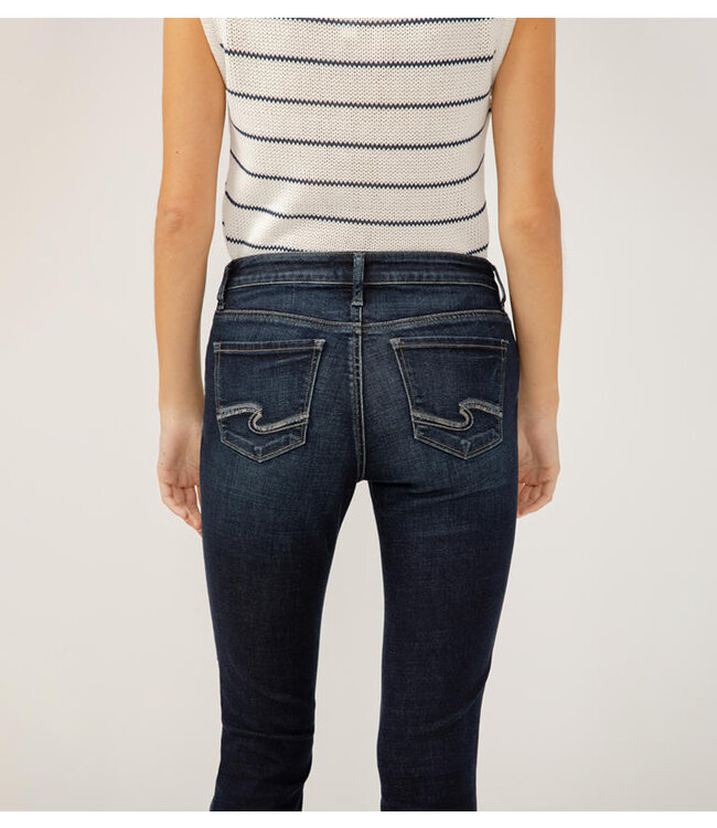 Silver Jeans Elyse Mid Rise Luxe Stretch Capri