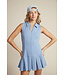 RD International RD Style Polo Collar Pleated Dress with skort