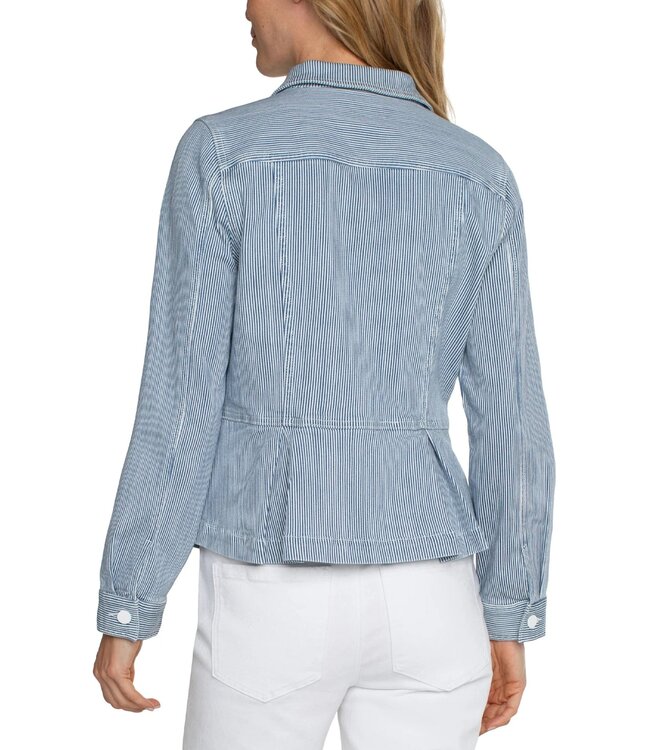 LIVERPOOL JEANS PEPLUM DENIM JEAN JACKET
