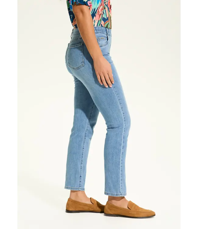 FDJBasic Pull-On Straight Ankle Denim Medium Wash