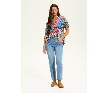 FDJBasic Pull-On Straight Ankle Denim Medium Wash