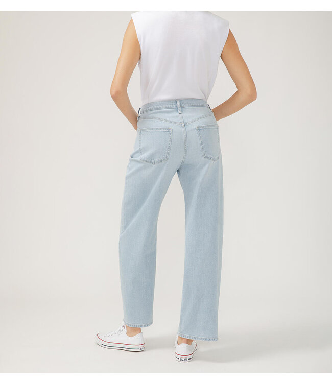 SILVER JEANS Be Easy Straight Leg Drawstring Jeans