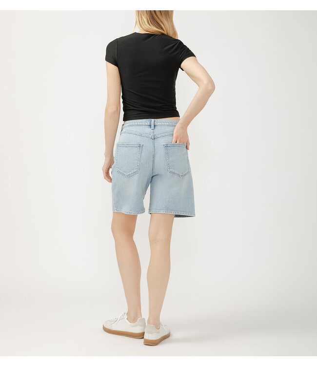 SILVER JEANS Be Easy High Rise Drawstring Long Shorts