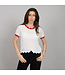 RD International RD Style CALANTHA SHORT SLEEVE CREW NECK PULL-OVER WINTER WHITE CRIMSON