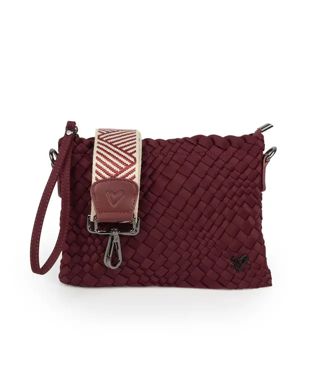 preneLOVE® CHARLOTTE WOVEN CROSSBODY - WINE