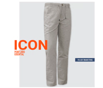 POINT ZERO  Linen blend pants with drawstring