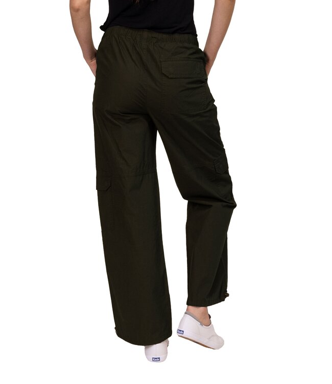 SILVER JEANS Parachute Pants Dark Olive Green