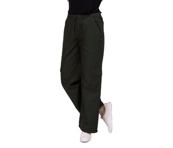 SILVER JEANS Parachute Pants Dark Olive Green