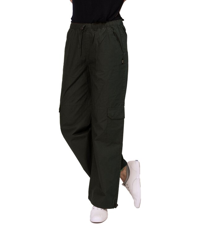 SILVER JEANS Parachute Pants Dark Olive Green