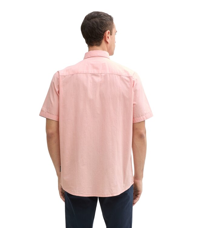 Regular fit short sleeve shirt with breast pocket