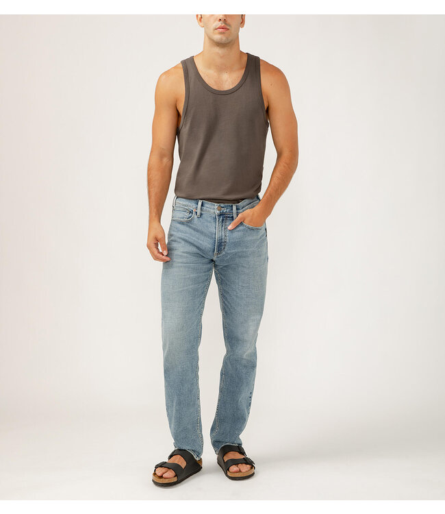 SILVER JEANS Eddie Classic Athletic Fit Tapered Leg Luxe Heritage Jeans