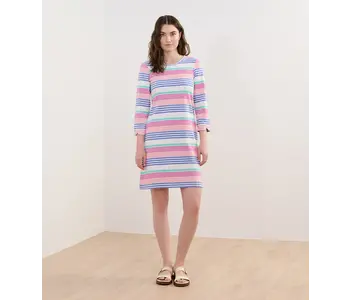 Lily Flare Dress - Peach Echo Stripes