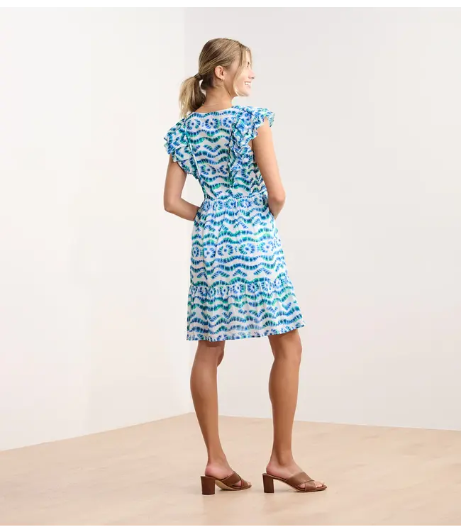 Hatley Zoe Ruffle Sleeve Dress - Shibori Waves