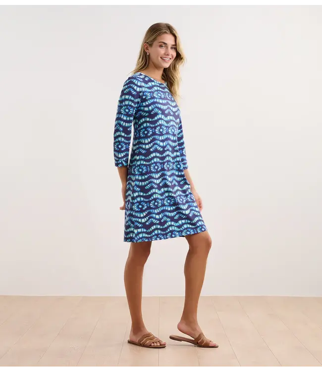 Hatley Lily Flare Dress - Shibori Waves