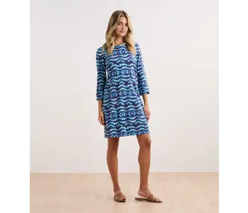 Hatley Lily Flare Dress - Shibori Waves