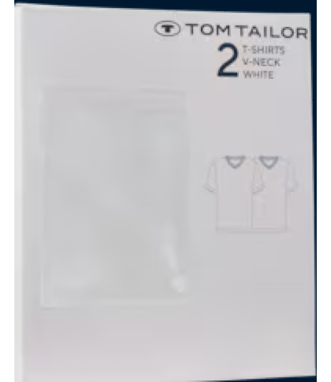 set of 2  100% Cotton V Neck T-shirt in double pack