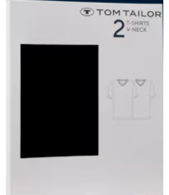 set of 2  100% Cotton V Neck T-shirt in double pack