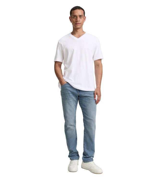 set of 2  100% Cotton V Neck T-shirt in double pack