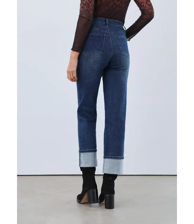 FDJ - CROSSHATCH DENIM SUZANNE STRAIGHT ANKLE W/ CUFF