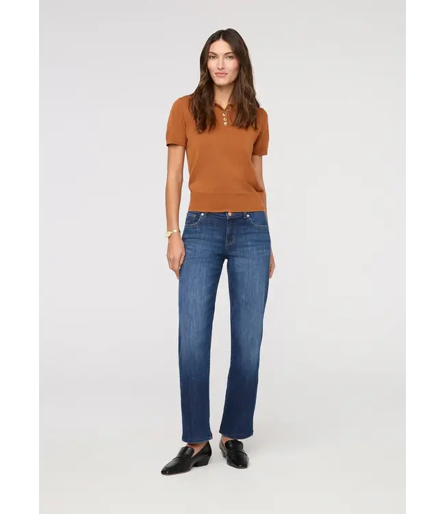 Performance Denim Mid Rise Straight - Blue Cascade