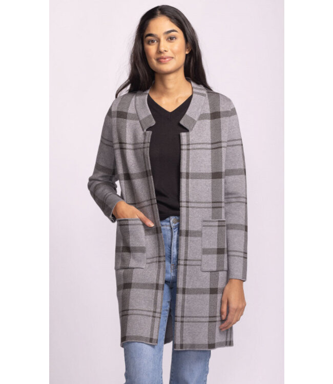 Pink Martini The Harmon Cardigan Grey Mix