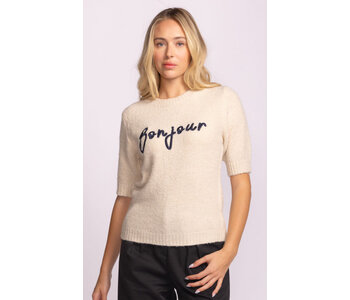 Pink Martini  Bonjour Sweater Beige