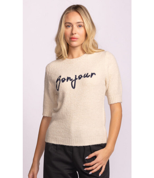 Pink Martini  Bonjour Sweater Beige