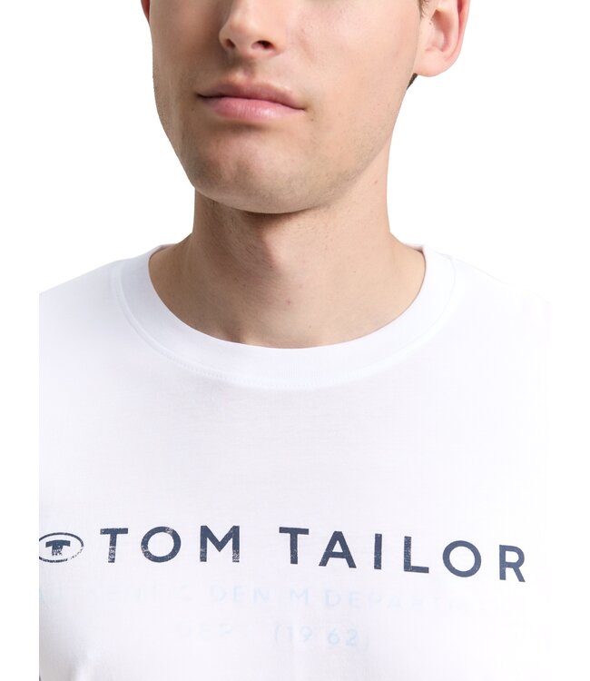 TOM TAILOR Long-sleeved shirt with logo print