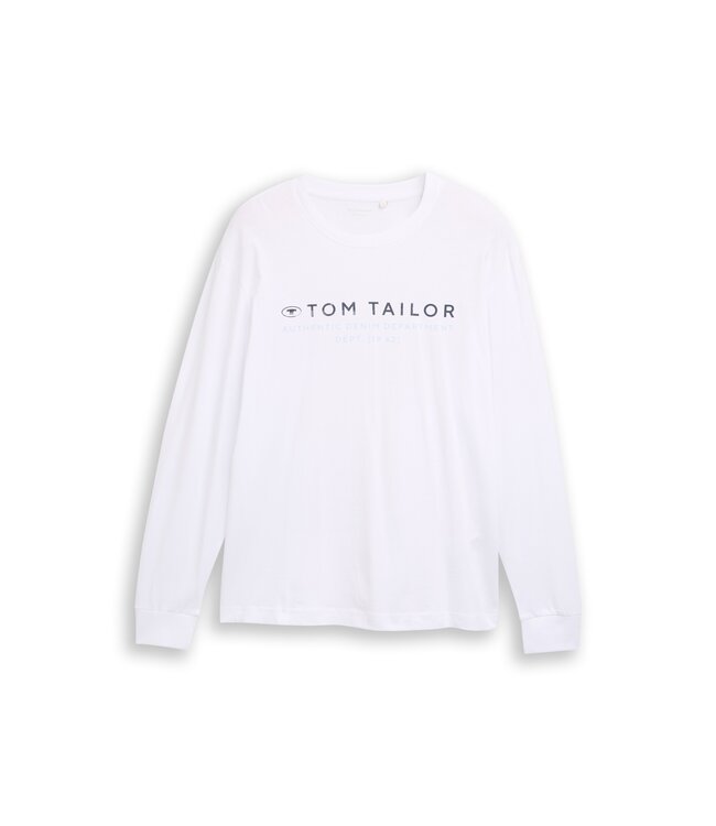 TOM TAILOR Long-sleeved shirt with logo print