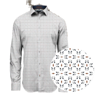 Point Zero Easy Care All Over Dress Shirt