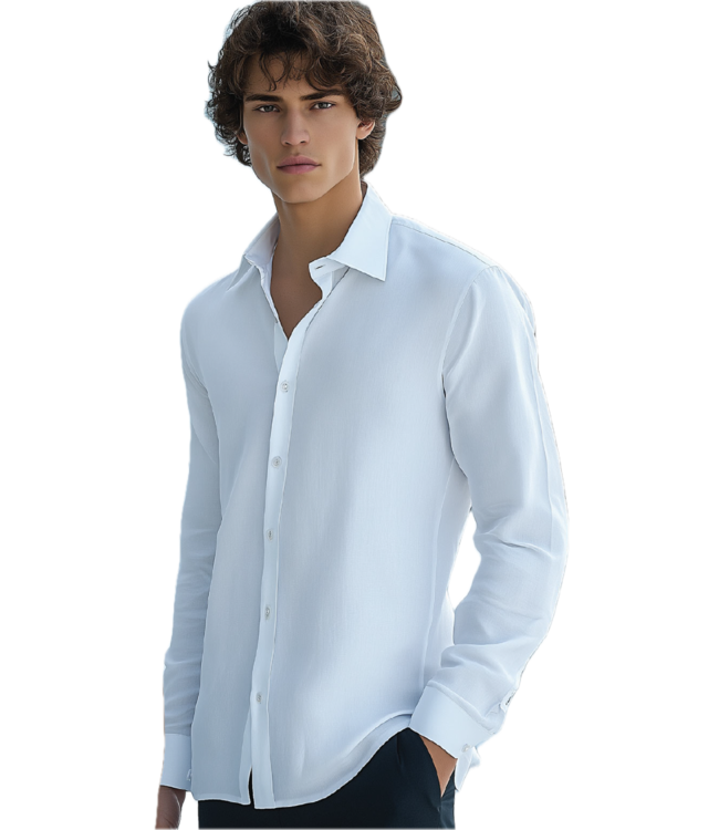 Point Zero Easy Care Solid Colour Dress Shirt