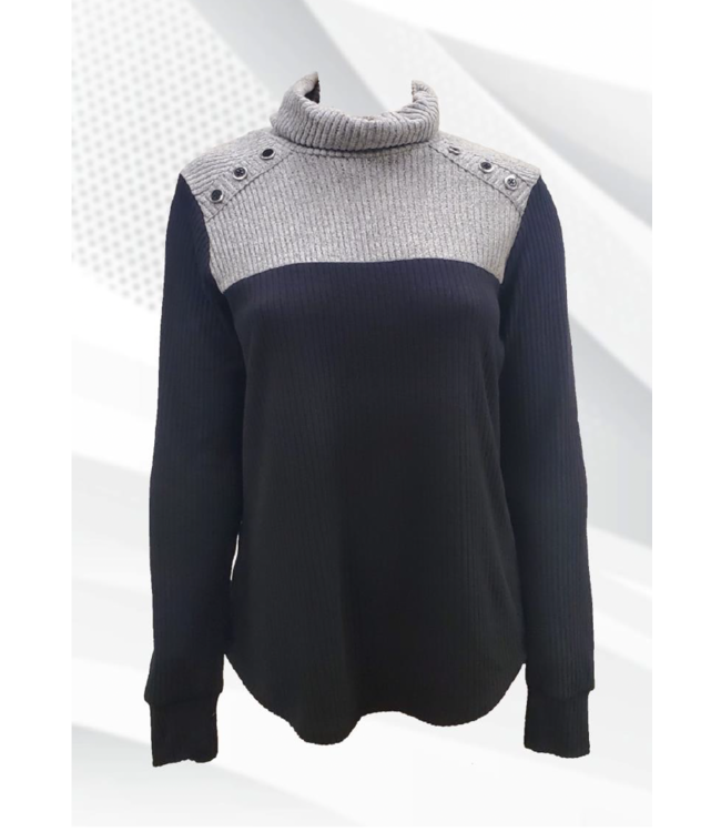 Point Zero LONG SLEEVE WITH COWL NECK SWEATER