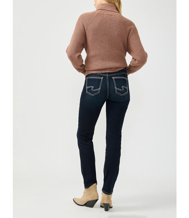 Silver Jeans Suki Mid Rise Straight Leg Luxe Stretch Jeans