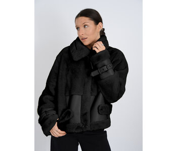RD Style MINK FAUX FUR VEGAN LEATHER