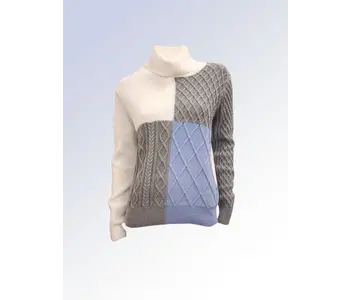 Point Zero Colour Block Patchwork Sweater