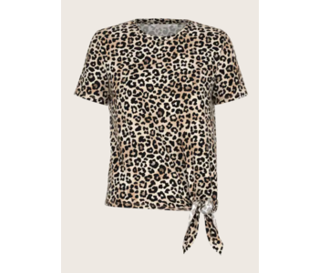 Tom Tailor Leopard Print T-shirt with knot detail