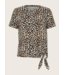 TOM TAILOR Tom Tailor Leopard Print T-shirt with knot detail