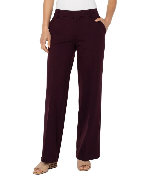 Liverpool Jeans KELSEY CROP WIDE LEG TROUSER PLUM