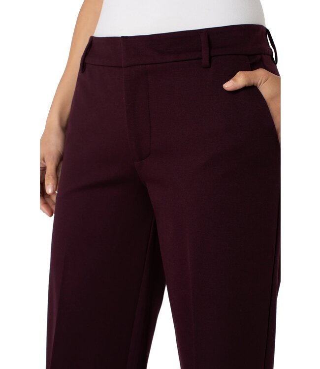 Liverpool Jeans KELSEY CROP WIDE LEG TROUSER PLUM
