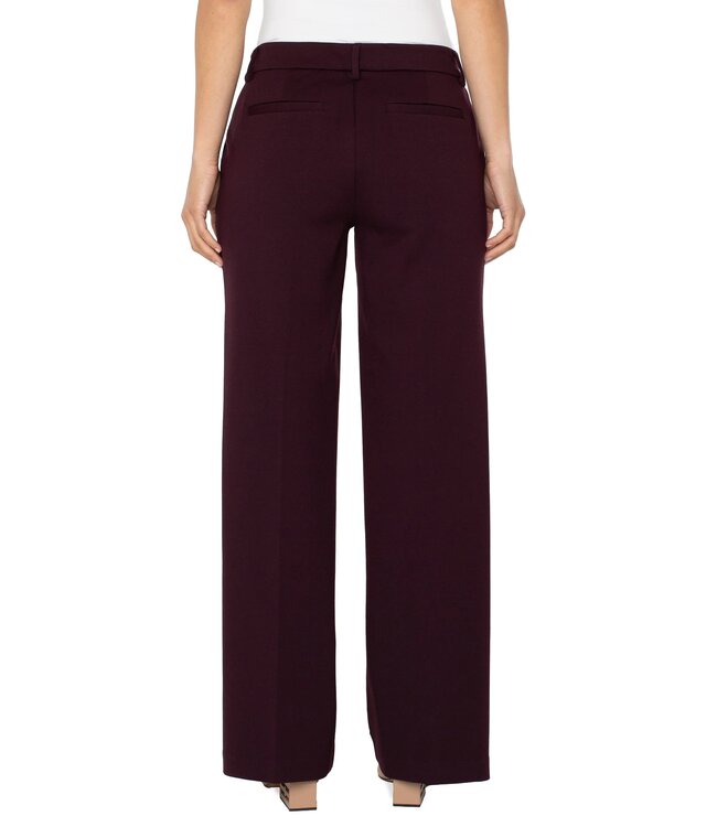 Liverpool Jeans KELSEY CROP WIDE LEG TROUSER PLUM